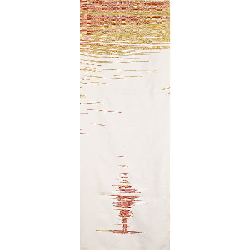 Reflections of cypress trees in still water